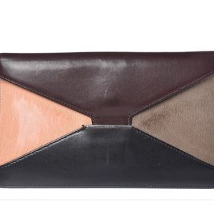 Celine Leather & Pony-hair Diamond Pouch